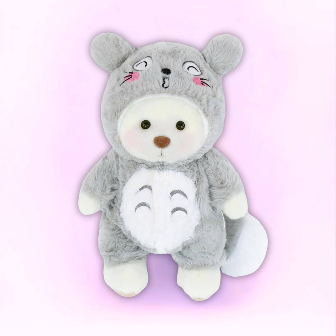 Chinchilla BearBuddy™ - cuddly toy with ouffit