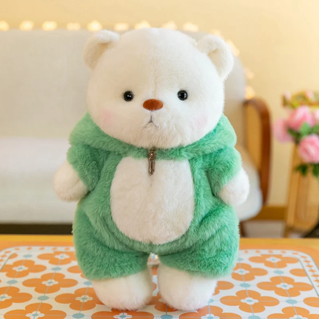 Green Dino BearBuddy™ - Dino knuffel met kleding