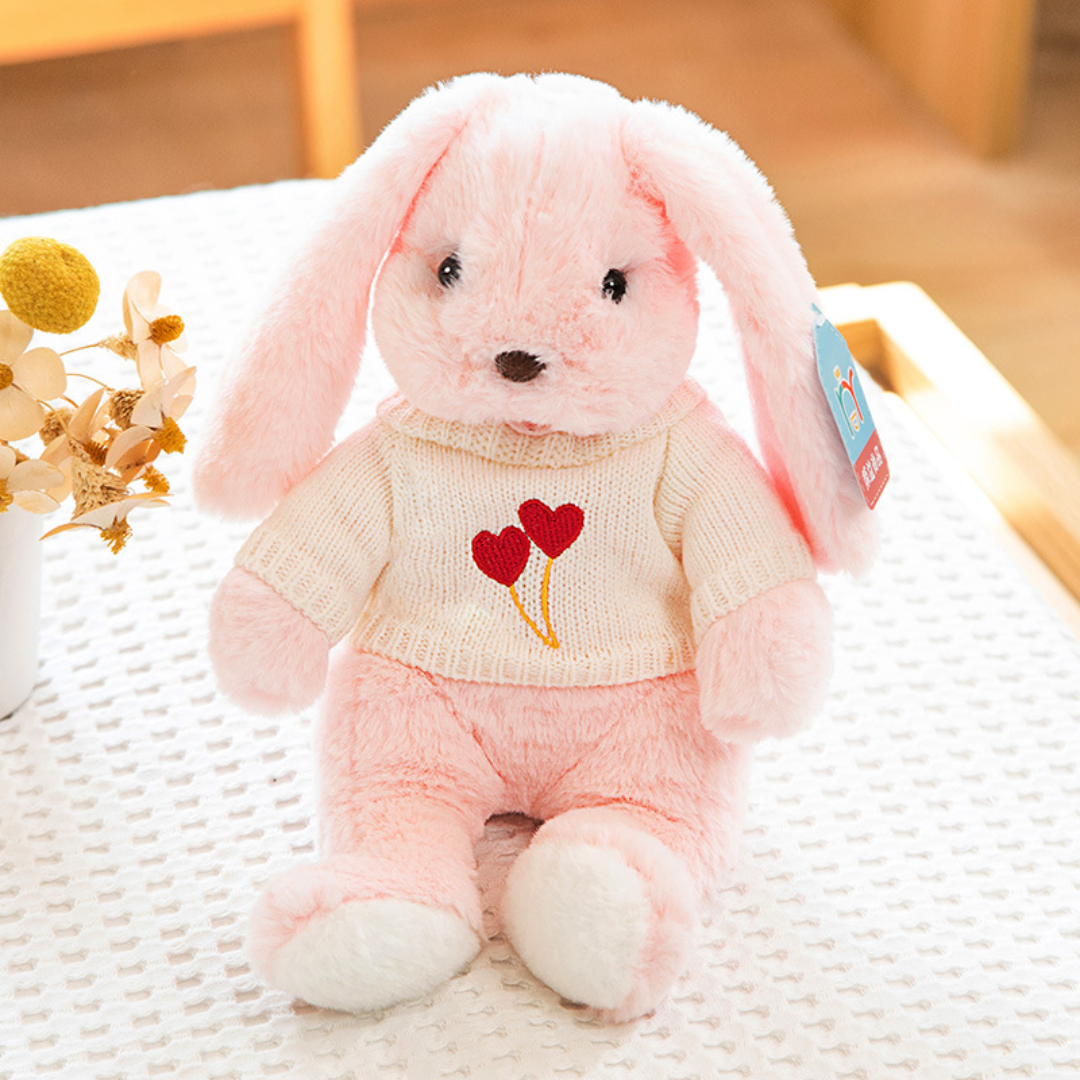 Pink Bunny Buddy™ - Knuffel konijn met kleding