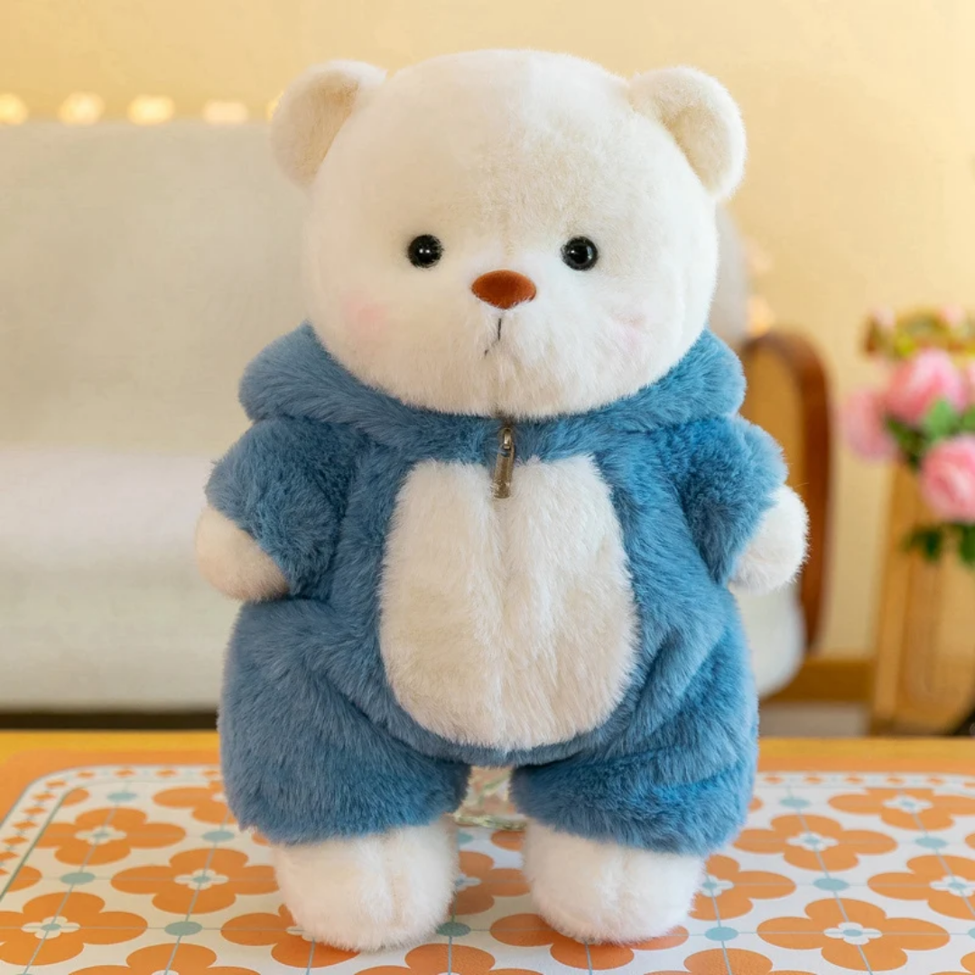 Blue Dino BearBuddy™ - Dino knuffel met kleding