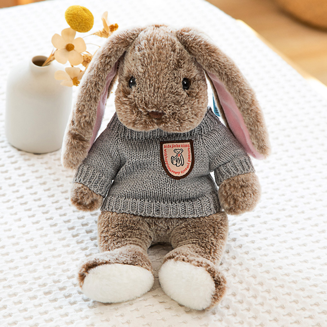 Brown Bunny Buddy™ - Knuffel konijn met kleding