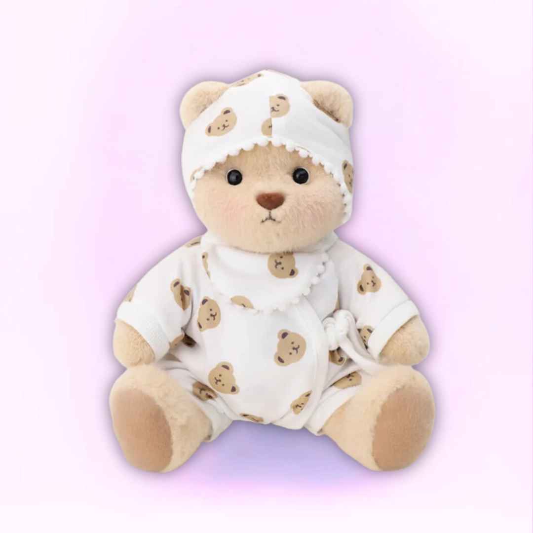 Pyjama BearBuddy™ - Pluizige teddybeer - Knuffel met outfit