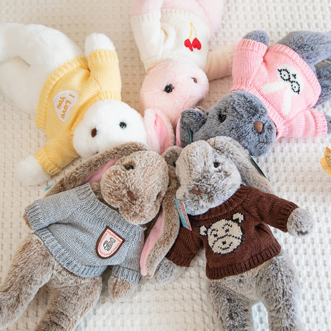 Pink Bunny Buddy™ - Knuffel konijn met kleding