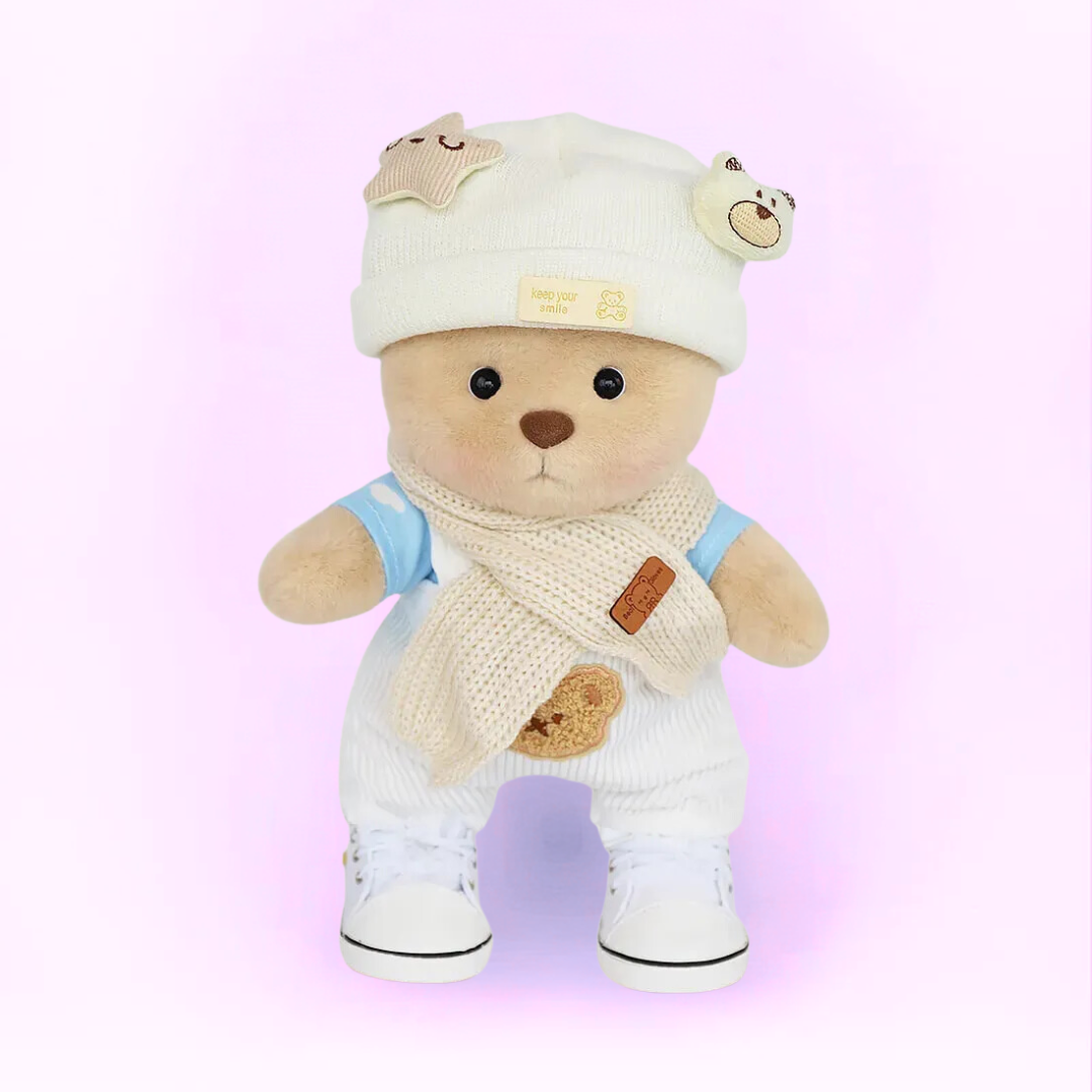 Doodoo BearBuddy™ - Fluffy bamse - Knusende legetøj med outfit