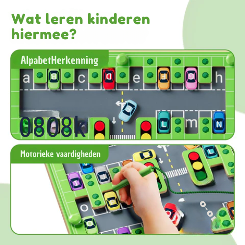 Magnetic MazeBoard ™ - Montessori voertuigen doolhof board - magnetisch Bordspel