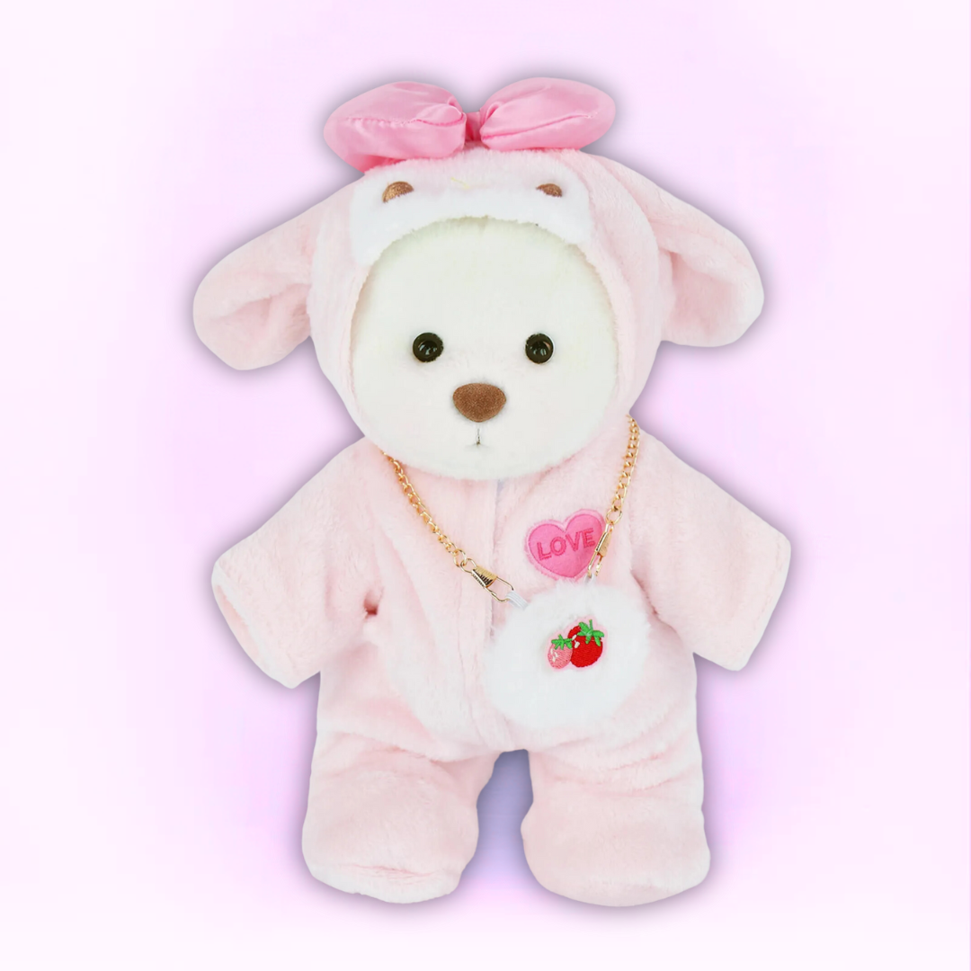 Doodoo BearBuddy™ - Fluffy bamse - Knusende legetøj med outfit