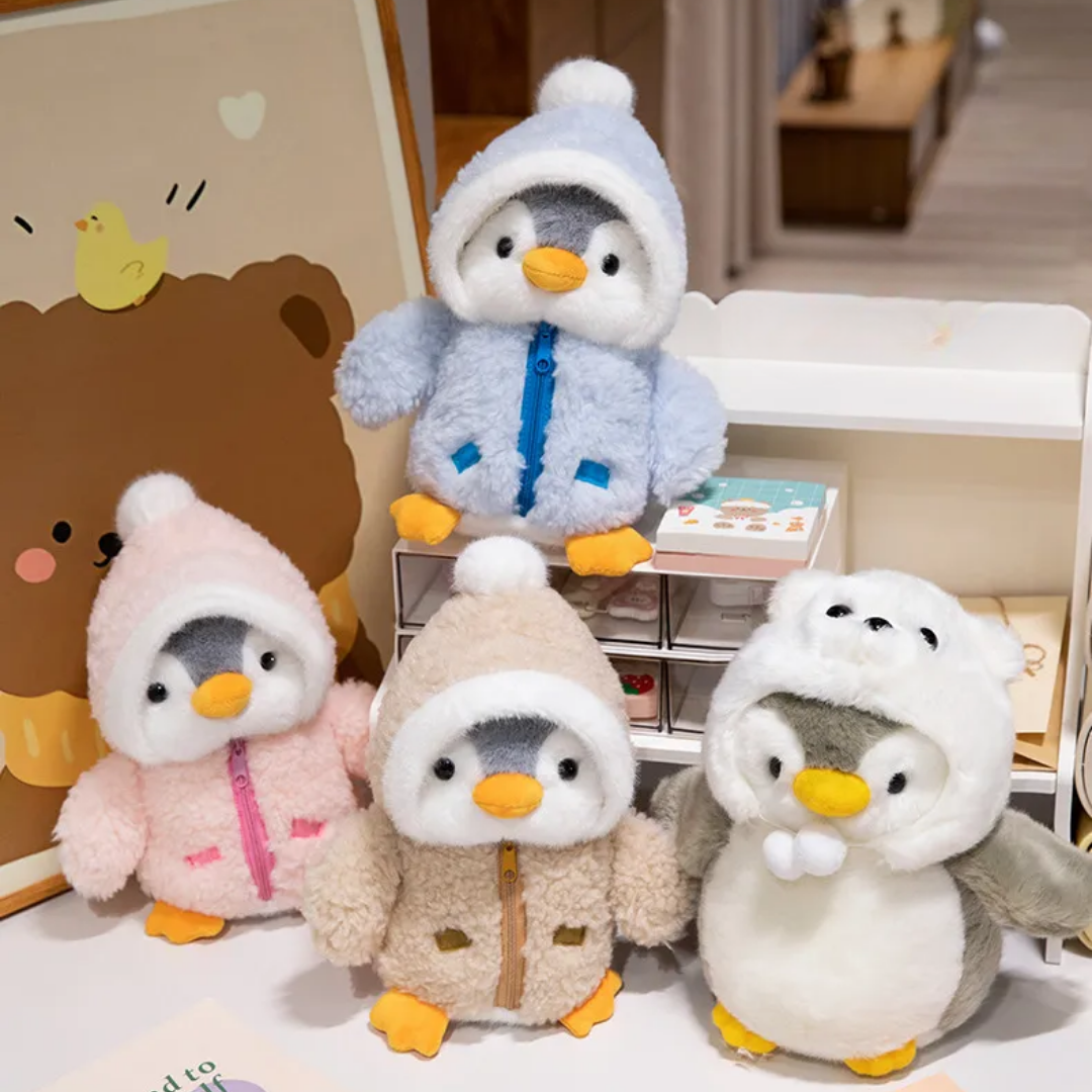 Blue Coat Penguin Buddy™ - Pinguin Knuffel met kleding