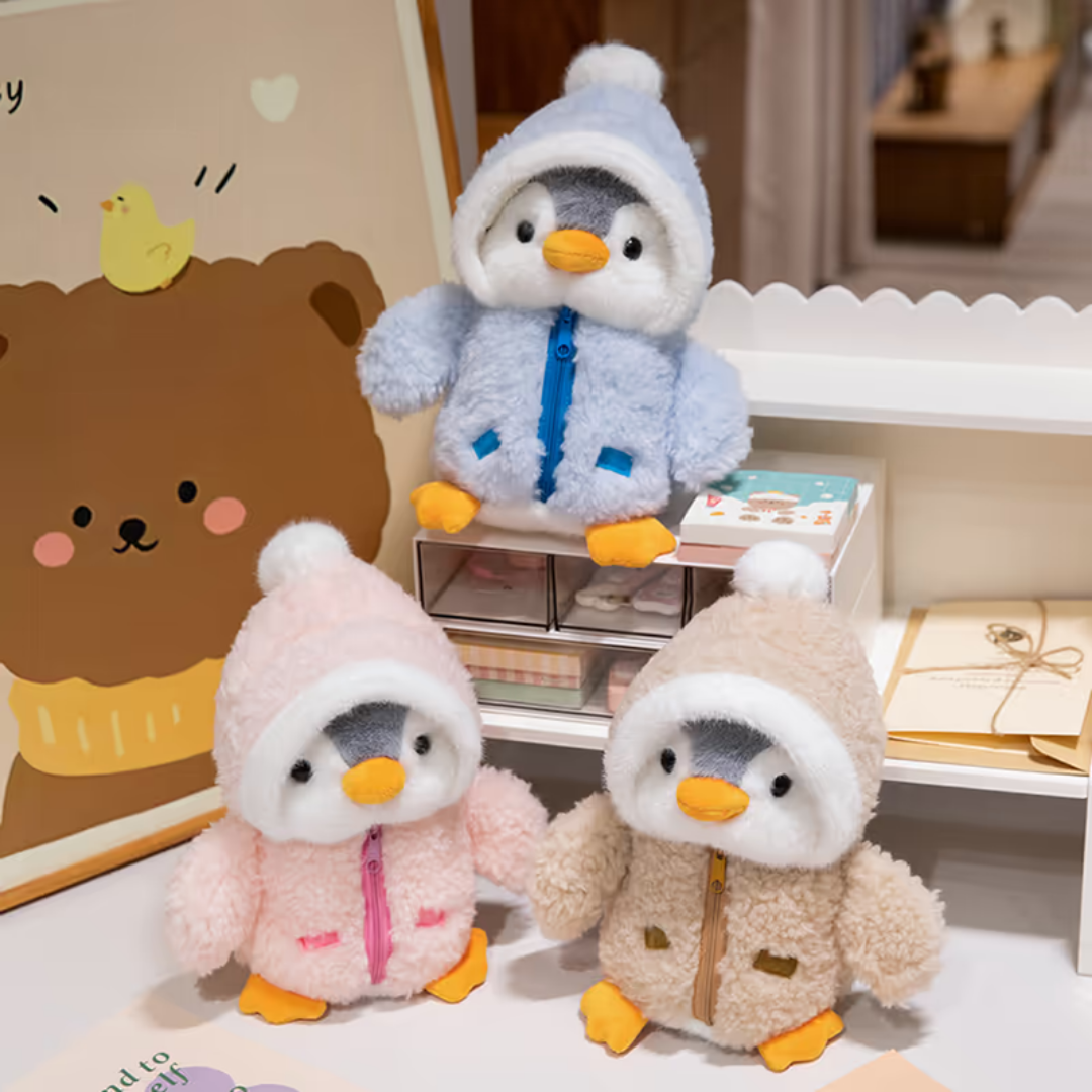 Blue Coat Penguin Buddy™ - Pinguin Knuffel met kleding