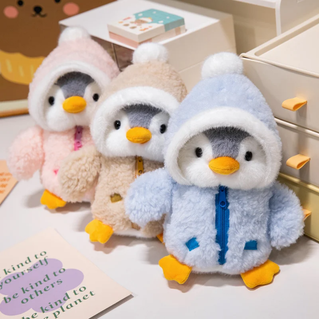 Blue Coat Penguin Buddy™ - Pinguin Knuffel met kleding