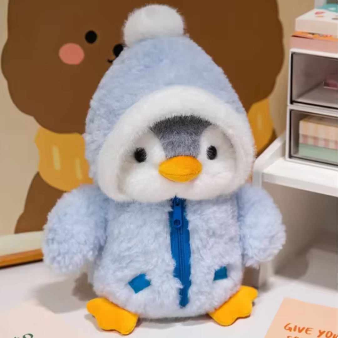 Blue Coat Penguin Buddy™ - Pinguin Knuffel met kleding