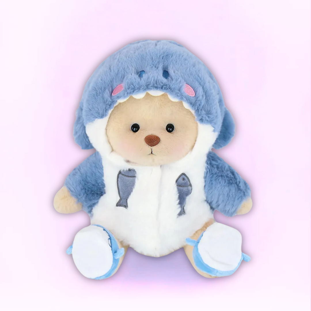 Shark BearBuddy™ - Knusende legetøj med outfit