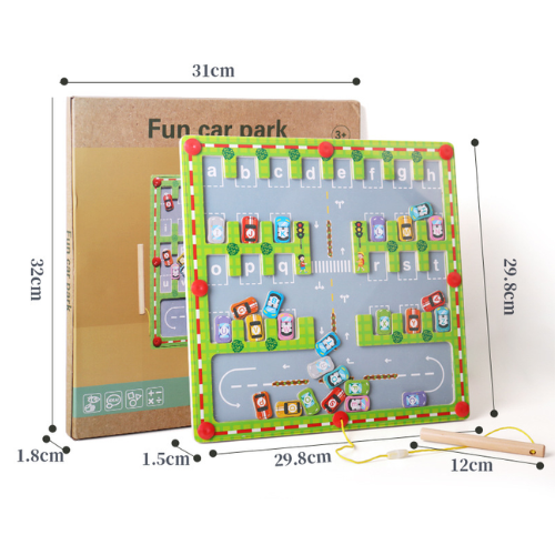 Magnetic MazeBoard ™ - Montessori voertuigen doolhof board - magnetisch Bordspel