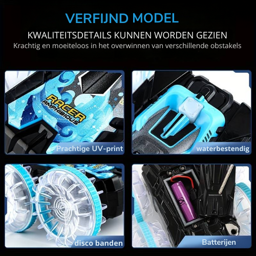 Lighshow Stuntcar ™ - Kan rijden op zowel land als water!