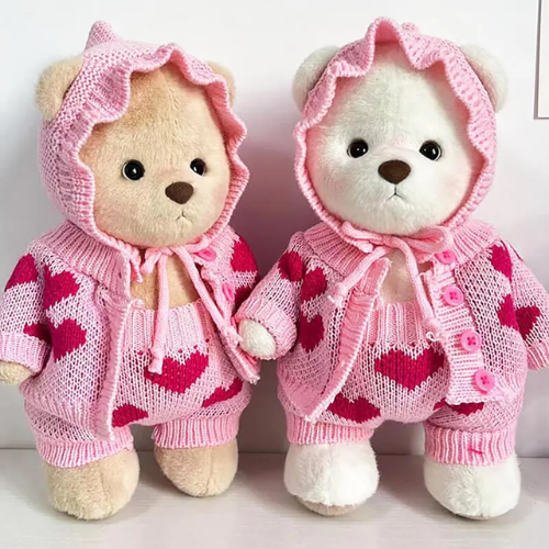 Sweatheart BearBuddy™ - Fluffy sweet teddy bear - Cuddly toy with outfit