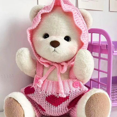 Sweatheart BearBuddy™ - Fluffy sweet teddy bear - Cuddly toy with outfit