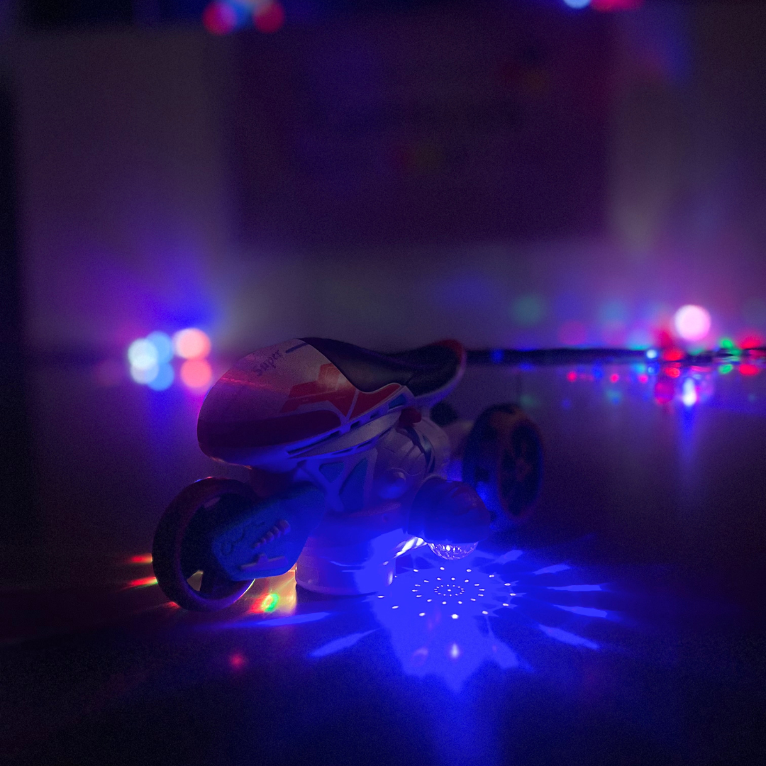 LightShow White Motorcycle